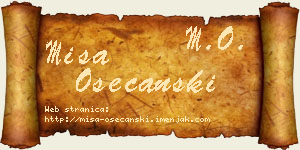 Miša Osećanski vizit kartica